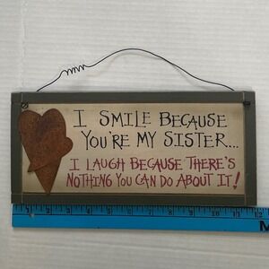 Sister Gift Wooden Sign Plaque Sisters Home‎ Decor Wall Hanging